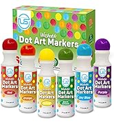 Ultimate Stationery Dot Markers | Bingo Daubers | Washable 6 Colors Dot Markers for Toddlers and ...