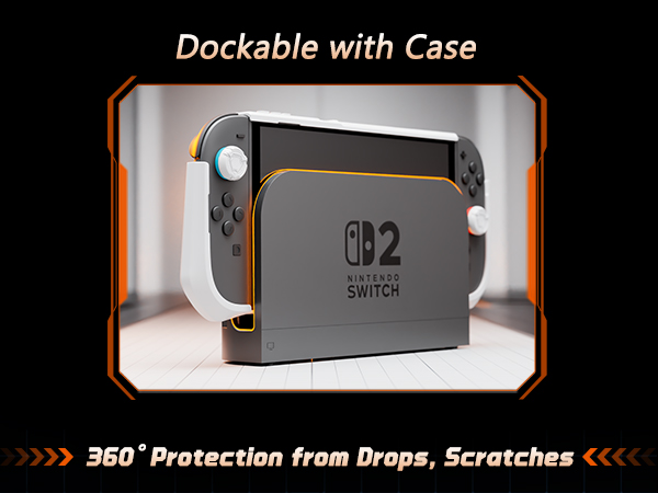 PlayVital Meteor Grip Case for Nintendo Switch 2 with Thumbstick Caps &amp; Ergonomic Grips
