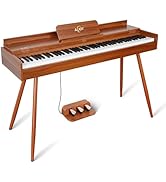 AiJoy ADP-100 Digital Piano With 88 Key Hammer Action Weighted Keyboard Piano, Triple Pedal, Spea...