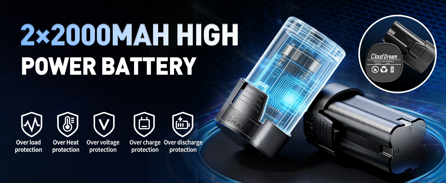 2x2000MAH HIGH POWER BATTERY