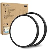 2PACK Flush Mount LED Ceiling Light Fixture Black, 12Inch 28Watt, Dimmable &amp; 3000K-4500K-6000K 3 ...