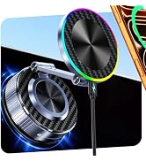 for Magsafe Car Mount Charger, 15W Fast Charging Wireless Car Charger[120LBS Ultra Suction Cup &amp; ...