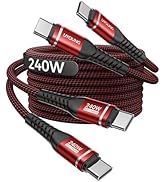 USB C to C Cable 10FT 2Pack, 240W USB C to USB C Cable Fast Charging, iPhone USB C Cable Durable ...