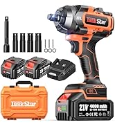 Cordless Impact Wrench 1/2“, 1110 Ft-lbs(1500 N.m) Brushless High Torque Impact Gun, 2 * 4.0 Ah B...