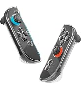 PAWDIARY Clear Switch 2 Grip Case Hardshell, Transparent Switch 2 Controller Protective Cover Ski...
