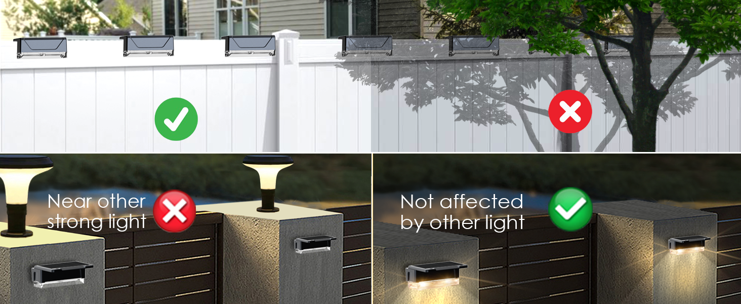 solar fence lights outdoor