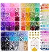 8mm Glass Beads Bracelet Making Kit, 1540pcs 70 Colors Crystal Beads for Jewelry Making, Funtopia...