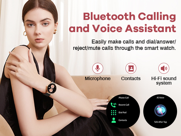 Women's Smartwatch with Bluetooth Calling &amp; Notifications