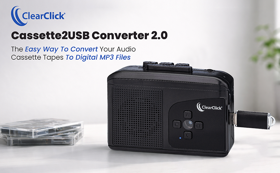 Cassette To USB Converter 2.0 - The Easy Way To Convert Your Audio Cassette Tapes