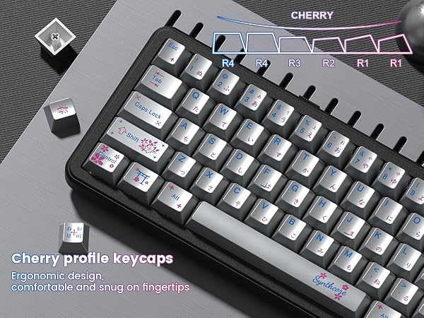 Keyboard keycaps Set, Double Shot PBT keycaps,Cherry Profile Custom Key caps Metal Coating,Silver