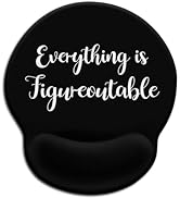 LIMKRIAN Black Ergonomic Mouse Pad with Wrist Rest, Gaming Mousepad Wrist Support with Non-Slip P...