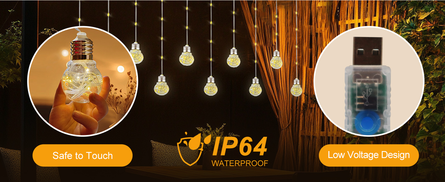 wishing ball curtain lights