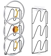 2 Pack Pot Lid Organizer 6-Tier Pots and Pans Organizer Rack for Cabinet Door,Wall &amp; Kitchen Stor...