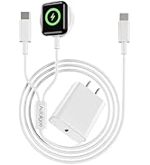 Upgraded [MFi Certified] 2 in 1 USB C Charging Cable for Apple Watch Charger,iPhone 16 15 iWatch ...