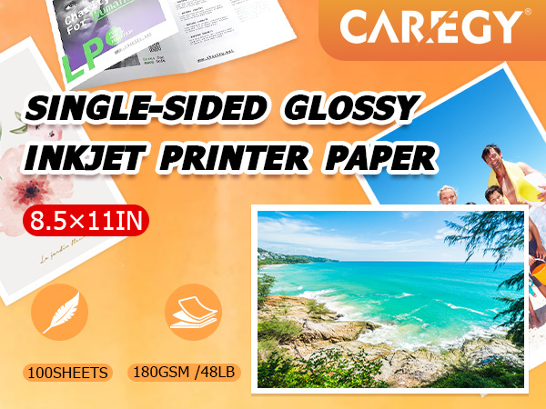 CAREGY 300 Single Sided Glossy Photo Paper for Inkjet