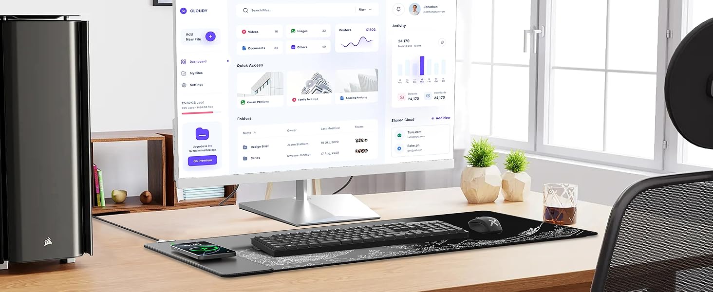 Wireless Charging Mouse Pad
