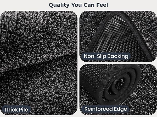 Thick Pile Non-Slip Backing Reinforced Edge