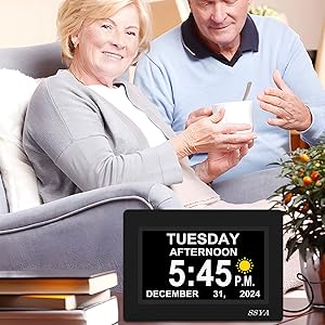 Digital Clock with Date and Day of Week