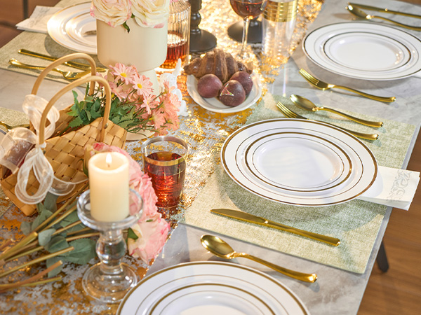 Gold Disposable Plates