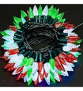 WBao C6 Christmas Lights, 100 LED 33ft Battery Operated Christmas String Lights with 8 Modes, Tim...