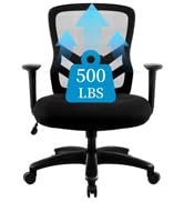 YFO Big and Tall Office Chair 500LBS - Computer Desk Chair with Adjustable Lumbar Support, Heavy ...