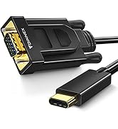 FOINNEX USB-C to VGA Cable 10ft, USB Type-C VGA Adapter Cord (Thunderbolt 3/4) for MacBook Pro, i...