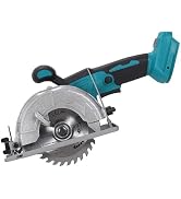 Compact Brushless Cordless Circular Saw Compatible with Makita 18V Battery, 20mm Arbor,Max Cuttin...