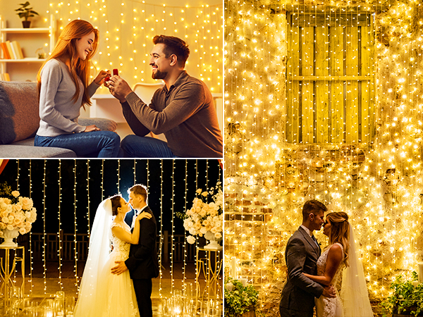 curtain string lights indoor
