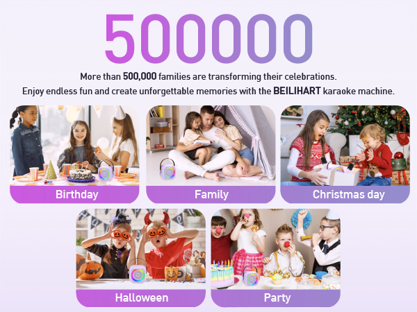 Karaoke machine for birthday parties, Christmas, Halloween and family gatherings