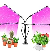 LED Grow Lights for Indoor Plants - JUEYINGBAILI Gooseneck Plant Lights with Red Blue Full Spectr...