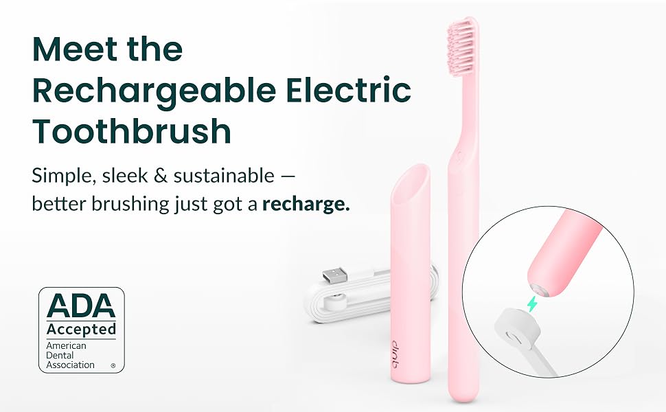 Meet the Rechargeable Electric Toothbrush. Simple and sleek.