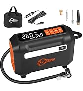 ROCGORLD R8 Tire Inflator Portable Air Compressor, DC 12V Air Compressor for Car with Large Dual ...