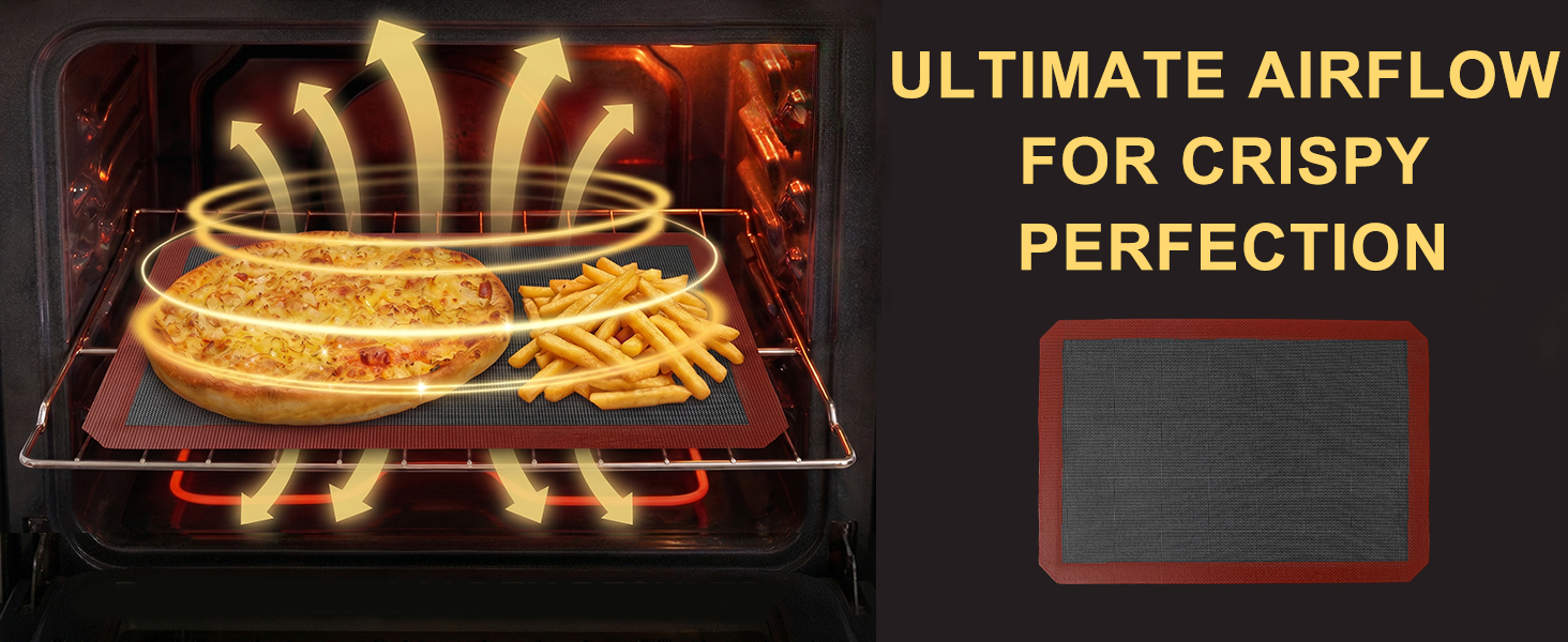 Perforated Baking Mats Black A+03