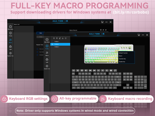 macro program membrane silicone keyboard macro customization Programmable Driver