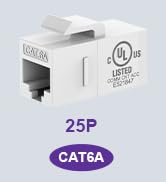 VCE CAT 6A Keystone Coupler (UL Listed), 25-Pack RJ45 Keystone Coupler Female to Female UTP, Ethe...