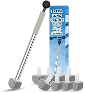 Pumice Stone Toilet Bowl Cleaner,16.7Inch Toilet Pumice Stone with Handle Cleans Hard Water Ring ...