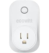 ECOWITT WittSwitch AC1100 Smart Outlet Switch, Need to Pair with IoT Wi-Fi Gateway(GW2000/GW1200)...