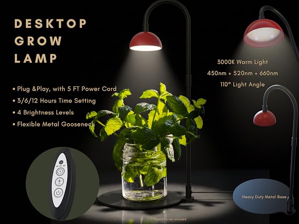 led grow light desktop plant lamp indoor plant lamp table lamp