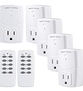 BN-LINK Mini Wireless Remote Control Outlet Switch Power Plug in for Household Appliances, Wirele...
