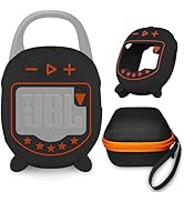 JCHPINE Hard Case and Silicone Cover for JBL Clip 5 Ultra Portable Bluetooth Speaker Accessories,...