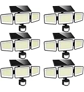 UME Solar Outdoor Lights 302 LED 3000LM, IP65 Waterproof Motion Sensor Outdoor Lights, 3 Heads So...