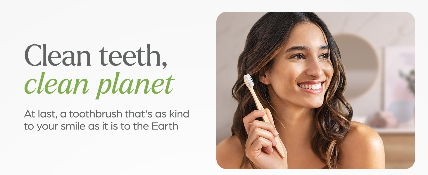 Plant based bamboo toothbrushes soft