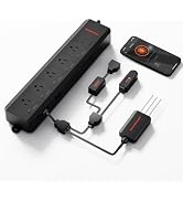 Spider Farmer GGS AC5 Power Strip Kits, 5 AC Smart APP-Based Controls Outlets, 3 in 1 Soil Sensor...