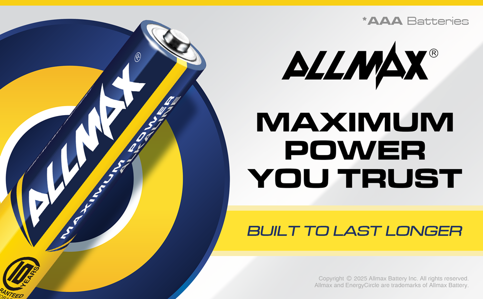 Maximum Power – Allmax AAA Maximum Power Alkaline Batteries