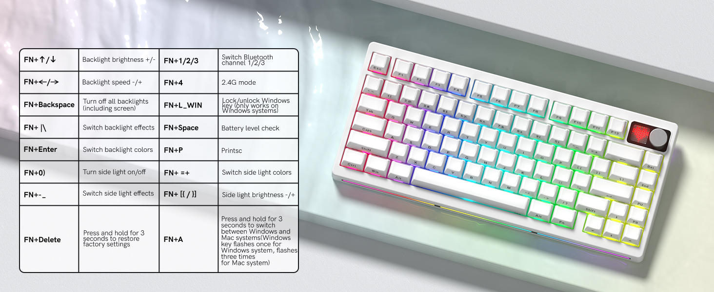 MT75 75% Wireless Mechanical Gaming Keyboard, Keyboard custom