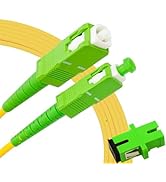 PacSatSales - Fiber Optic Internet Cable - 3ft / 1M SC/APC to SC/APC Single Mode Fiber Optic Cabl...
