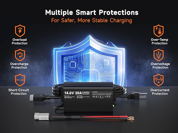 YZPOWER 12V 20A Lithium Battery Charger