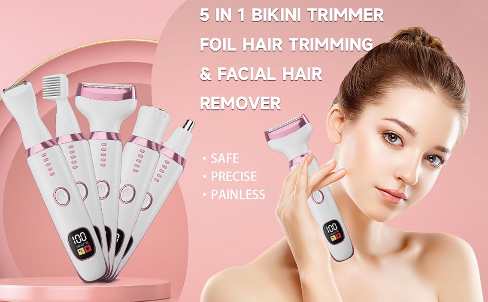 Electric Razor Shavers for Women 5 in 1 Electric Shaver for Women