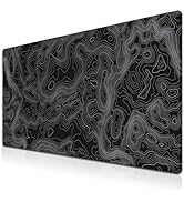 Samgula Computer Desk Pad Black and White, Mouse Pad for Men Desk Pad for Men Big Mouse Pad, Gami...