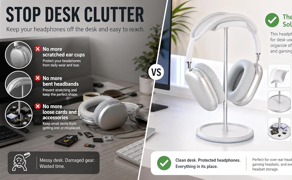 headset stand for desk